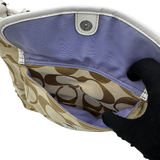 COACH BEIGE SIGNATURE CROSSBODY BAG