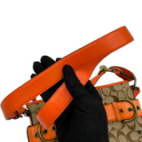 COACH ORANGE TRIM SIGNATURE CROSSBODY