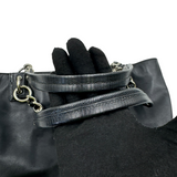 COACH BLACK LEATHER TOTE BAG