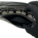 COACH BLACK SIGNATURE MINI CROSSBODY