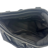 COACH BLACK LEATHER WEEKENDER BAG