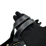 BURBERRY BLACK LEATHER TOTE