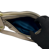 COACH TAUPE LEATHER SMALL SHOULDER BAG