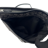 COACH SIGNATURE CANVAS FILE BLACK CROSSBODY BAG