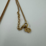 DIOR PETAL CRYSTAL GOLD NECKLACE