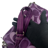 COACH SIGNATURE STRIPE PURPLE CROSSBODY BAG