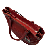 COACH EMBOSSED LOGO LEATHER TOTE BAG