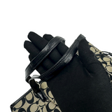COACH BLACK SIGNATURE TOTE BAG