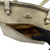 COACH LIGHT SIGNATURE ZIP TOTE BAG