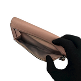 COACH TAUPE LEATHER LONG WALLET