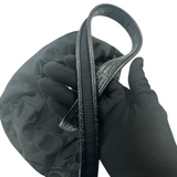 COACH BLACK SIGNATURE HOBO BAG