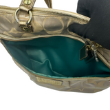COACH GOLD SIGNATURE TOTE BAG
