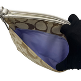 COACH BEIGE SIGNATURE CROSSBODY BAG