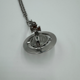 VIVIENNE WESTWOOD LARGE SILVER ORB NECKLACE
