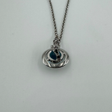 VIVIENNE WESTWOOD BLUE ORB SILVER NECKLACE