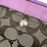 COACH PINK SIGNATURE TOTE BAG