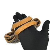 COACH TAN SIGNATURE LEATHER TRIM TOTE