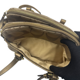 COACH KHAKI SIGNATURE SATCHEL BAG