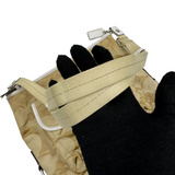 COACH BEIGE SIGNATURE CROSSBODY BAG