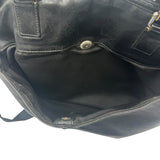 COACH BLACK LEATHER WEEKENDER BAG