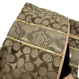 COACH SIGNATURE PYTHON STRIPE TOTE BAG