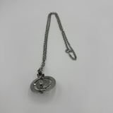 VIVIENNE WESTWOOD LARGE SILVER ORB NECKLACE