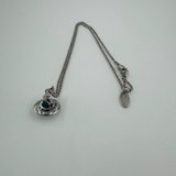 VIVIENNE WESTWOOD BLUE ORB SILVER NECKLACE