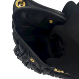 MIU MIU MATELASSÉ BLACK LEATHER HANDBAG