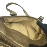 COACH KHAKI SIGNATURE SATCHEL BAG