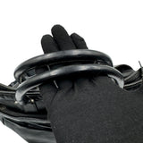 COACH BLACK LEATHER WEEKENDER BAG