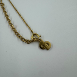 DIOR BLUE CRYSTAL TEAR GOLD NECKLACE