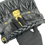 MIU MIU MATELASSÉ BLACK LEATHER HANDBAG