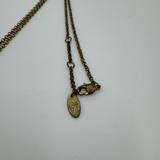 VIVIENNE WESTWOOD GOLD CRYSTAL FLAT ORB NECKLACE