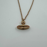 VIVIENNE WESTWOOD ROSE GOLD SATURN ORB NECKLACE