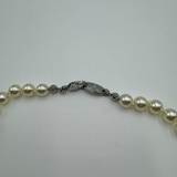 VIVIENNE WESTWOOD MINI BAS RELIEF PEARL SILVER CHOKER
