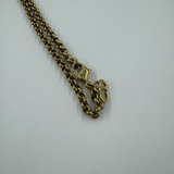 DIOR LARGE CRYSTAL CHAIN LETTERS GOLD NECKLACE