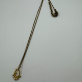 DIOR WORD LOGO GOLD NECKLACE