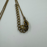 DIOR WORD LOGO GOLD NECKLACE
