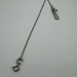 DIOR HANGING CD SILVER NECKLACE