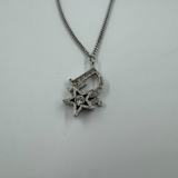 DIOR CRYSTAL WORD STAR LOGO SILVER BRACELET