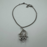 DIOR CRYSTAL WORD STAR LOGO SILVER BRACELET