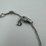 DIOR CRYSTAL WORD STAR LOGO SILVER BRACELET