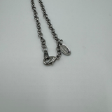 VIVIENNE WESTWOOD LARGE SILVER ORB SATURN CRYSTAL NECKLACE