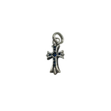 CHROME HEARTS BABY FAT CROSS SAPPHIRE PENDANT