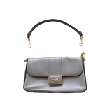 COACH EMBLEM LIGHT BLUE CHAIN POCHETTE BAG
