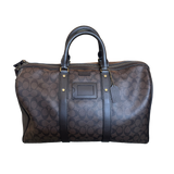 COACH DARK BROWN MONOGRAM DUFFLE BAG