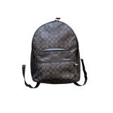 COACH BLACK MONOGRAM LEATHER BACKPACK