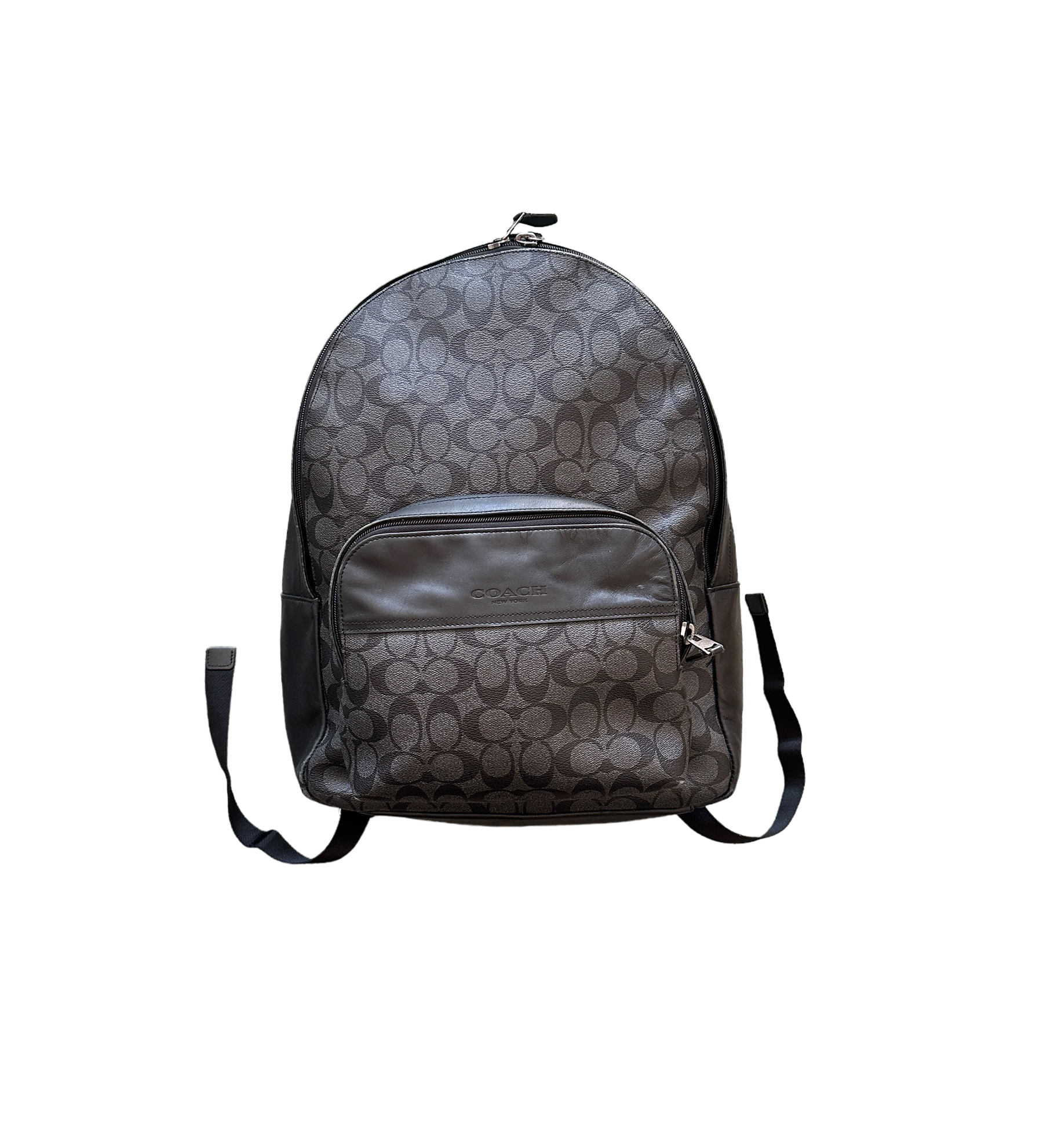 coach f55398 mens charles backpack in signature charcoal black COACH BLACK MONOGRAM LEATHER BACKPACK – 2NDEND