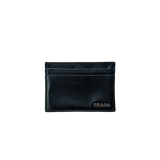 PRADA SPELLOUT BLACK CARD HOLDER