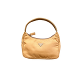 PRADA NYLON YELLOW HOBO HANDBAG